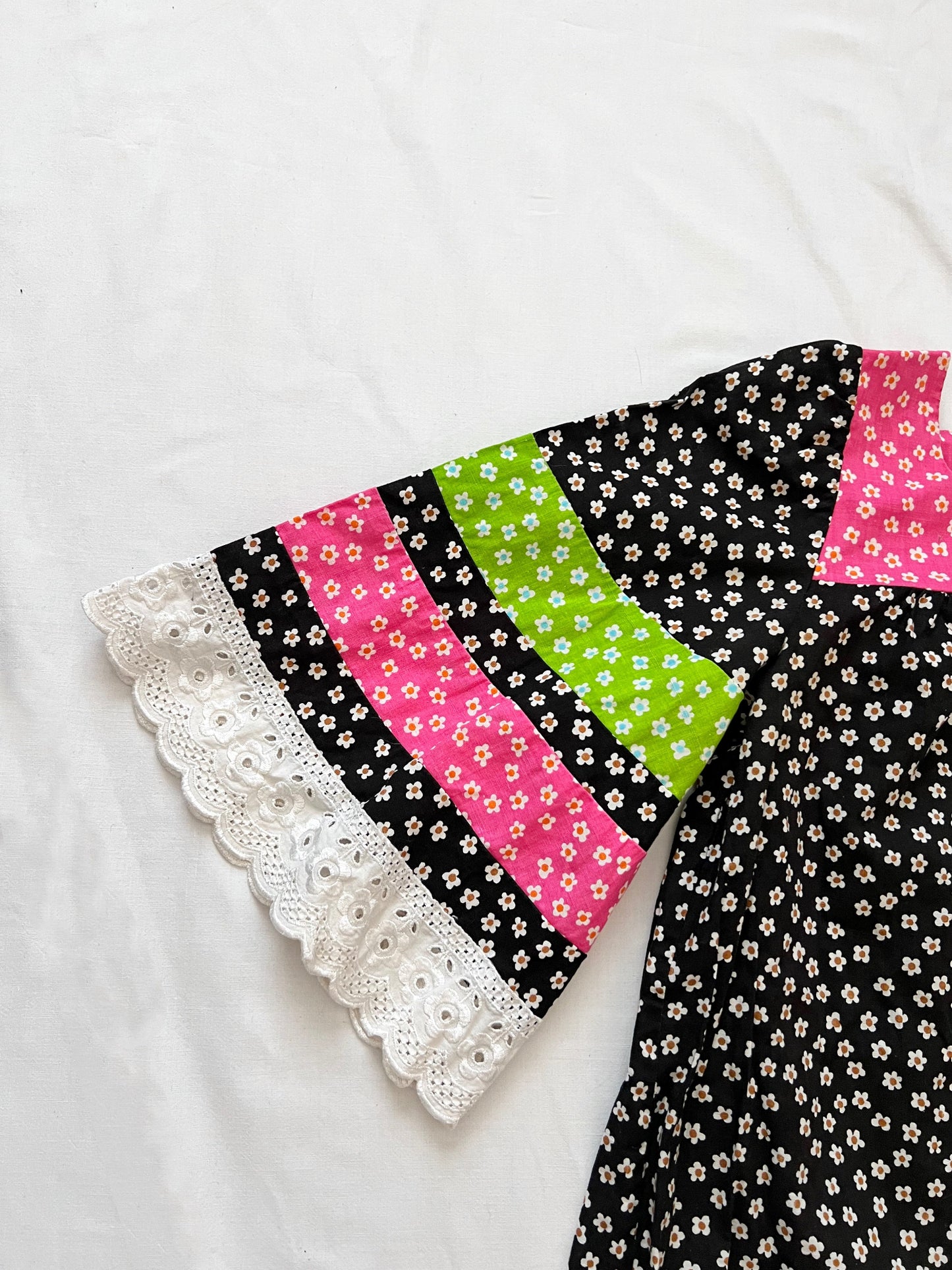 70s Pia & Paula cotton floral top, Size S