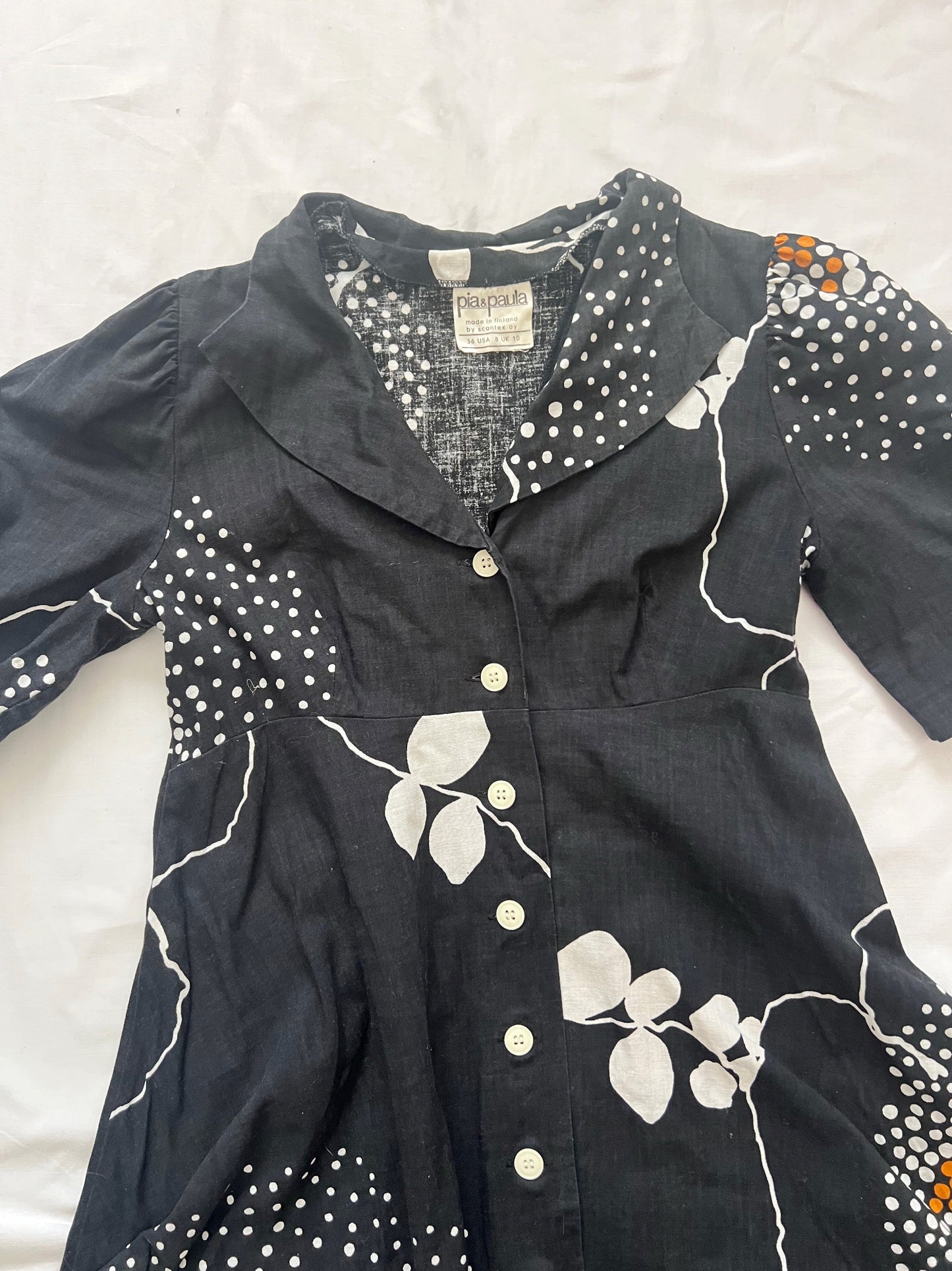 70s Pia & Paula cotton dress, Size S