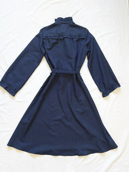 Blue polka dot dress, Size M