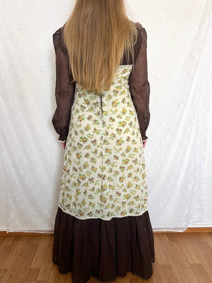 70s Victorian-inspired maxi dress, Size XS-S
