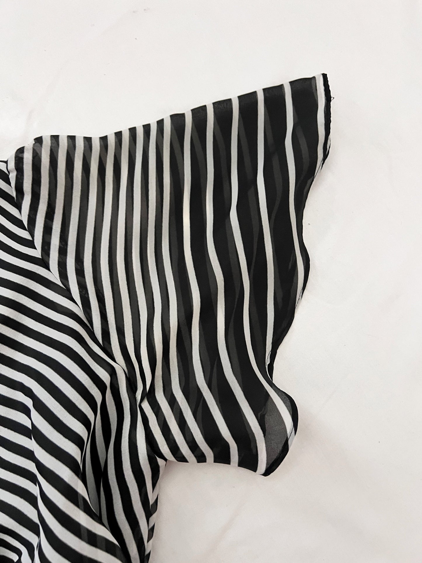 70s black and white striped dress, Size S-M