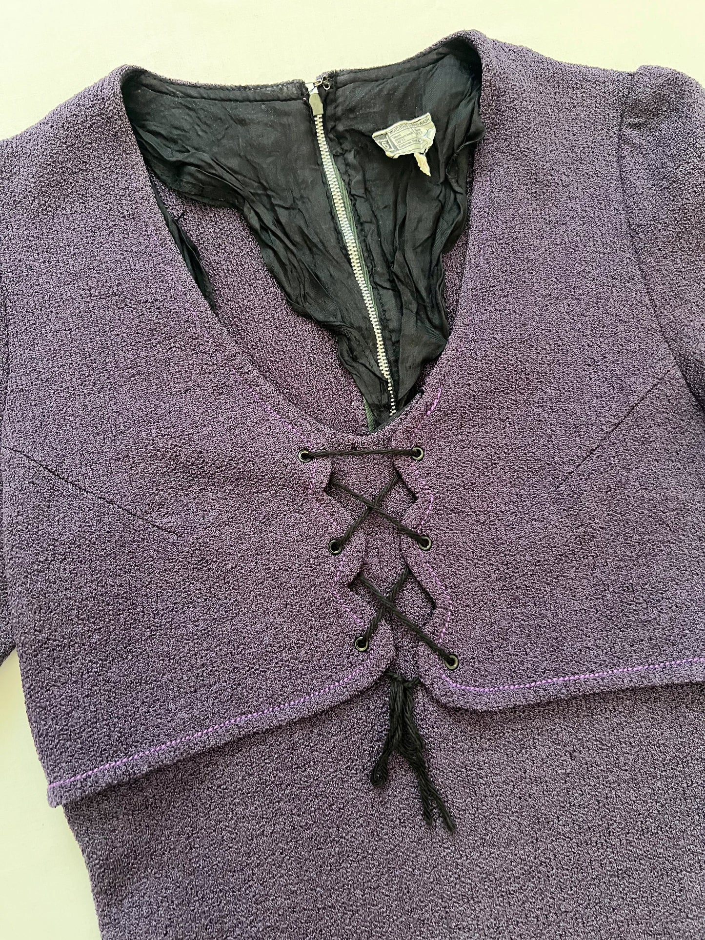 60s purple mini dress, Size XS
