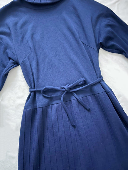 70s navy blue dress, Size M