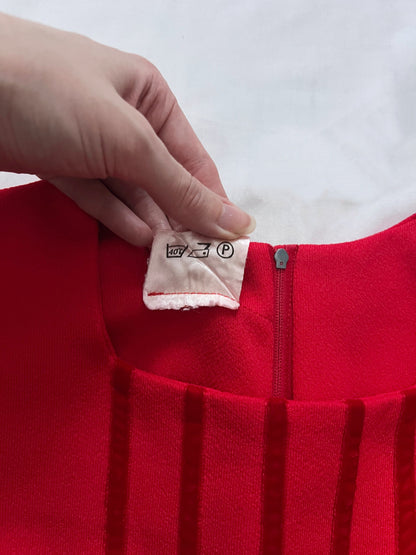 70s red maxi dress, Size XS