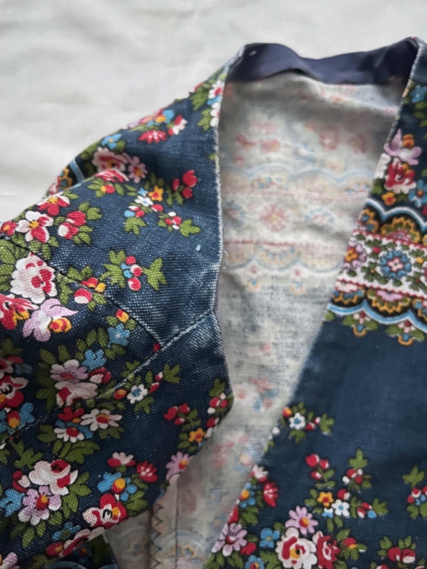 60s patchwork style vest, Size S-M