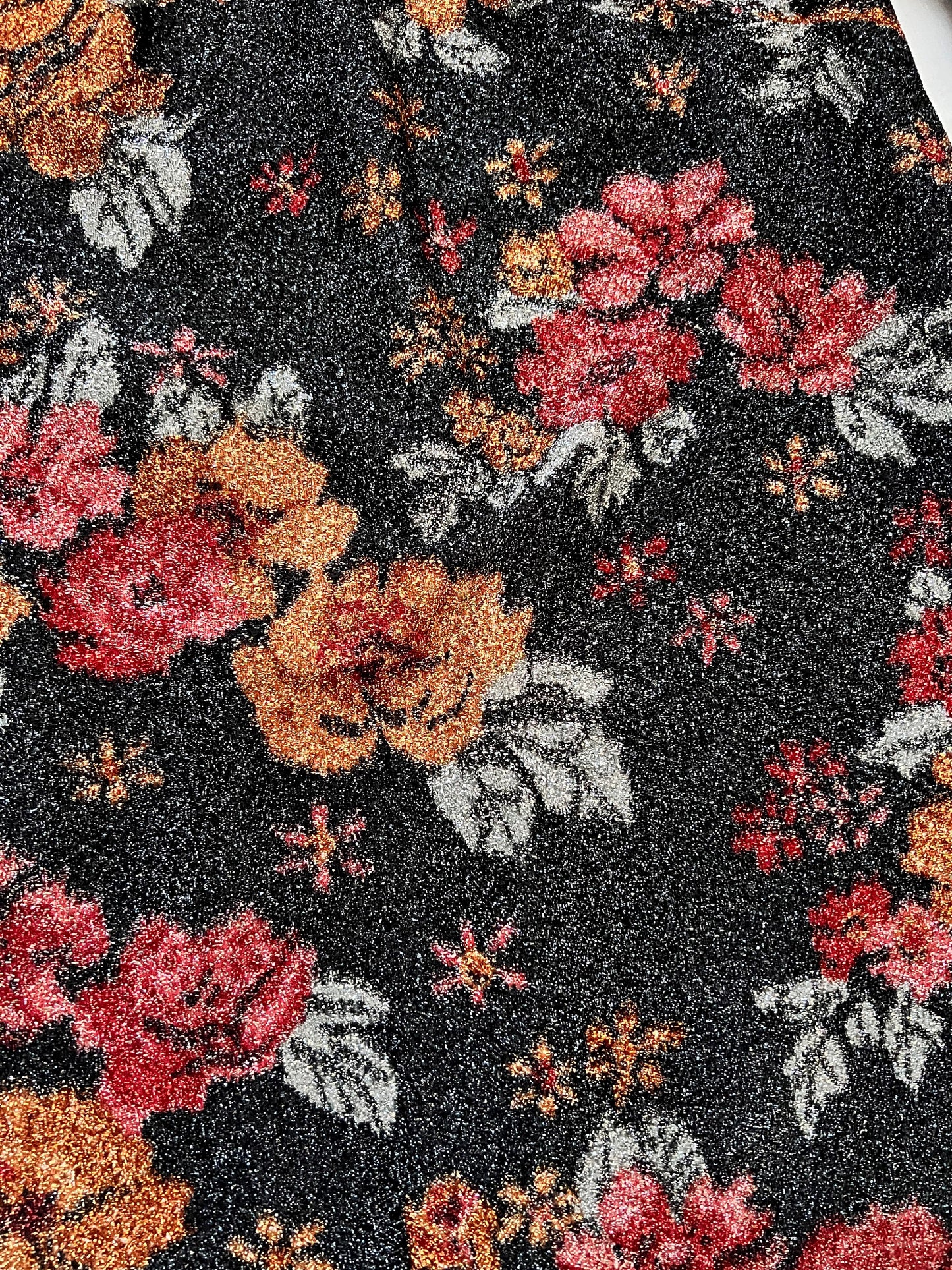 60s glittery flower dress, Size L