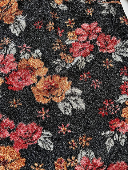 60s glittery flower dress, Size L