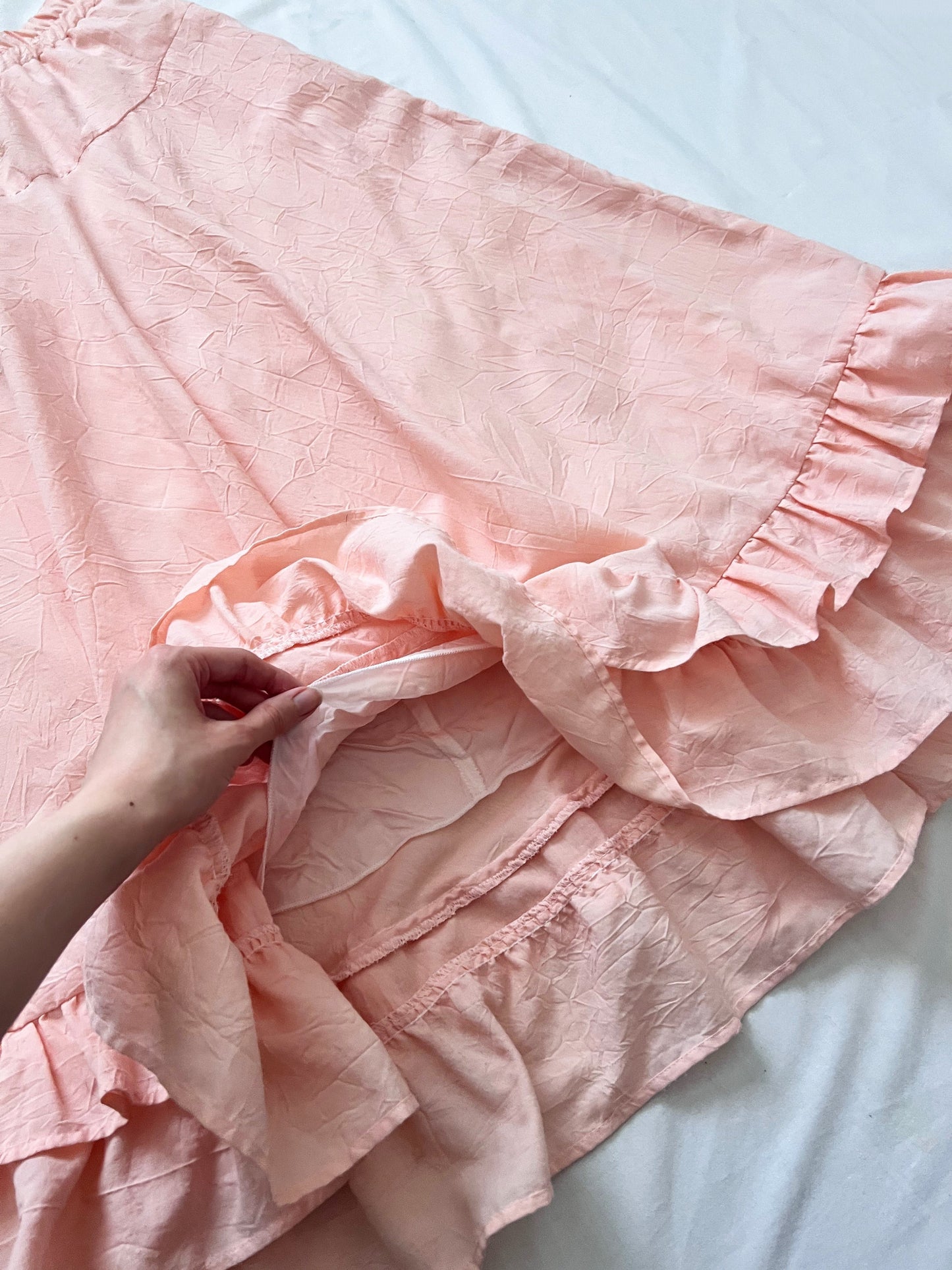 70s/80s peach skirt, Size XS-S