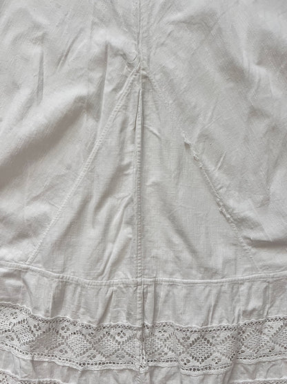 Antique Edwardian white skirt, Size XS