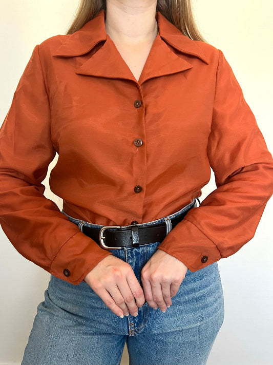 70s orange shirt, Size M-L