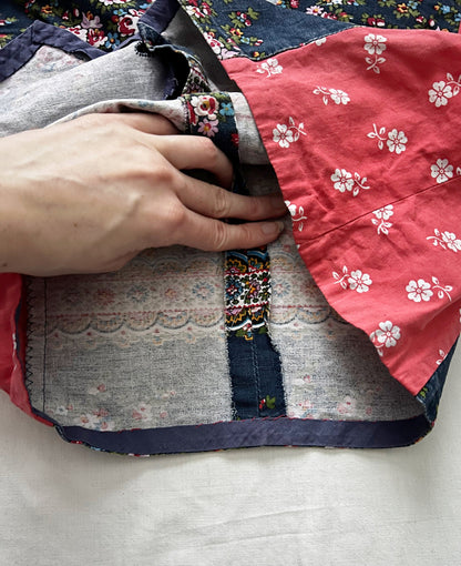 60s patchwork style vest, Size S-M