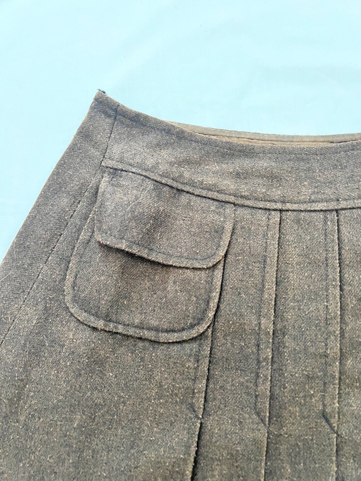 60s brown mini skirt, Size XS