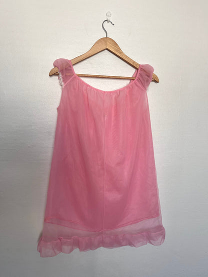 60s pink nightgown, Size M-L