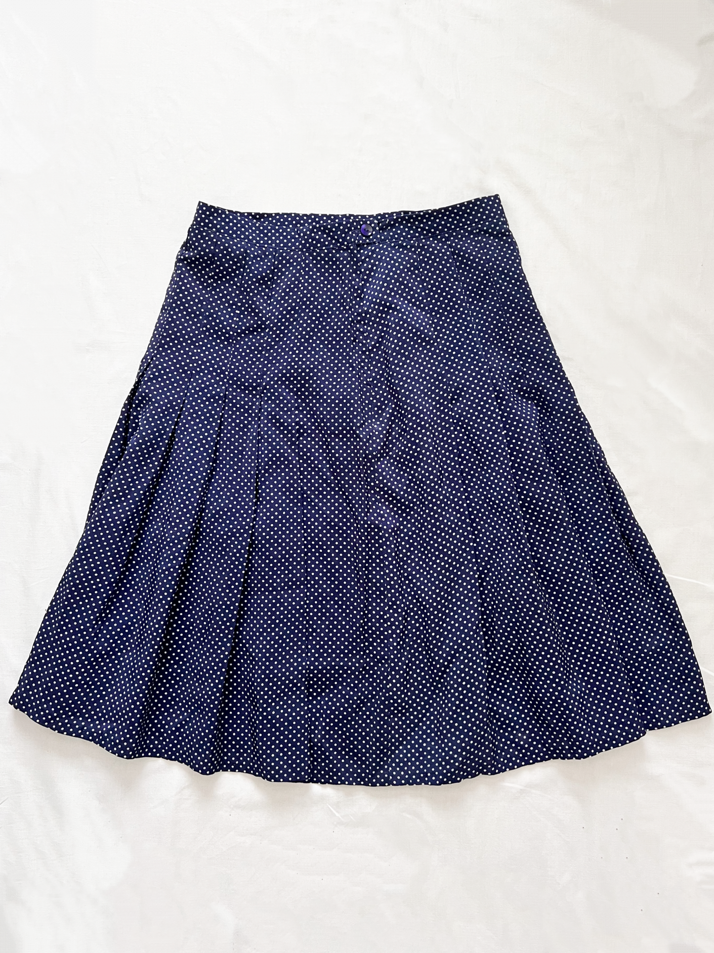 Blue and white polka dot skirt, Size S