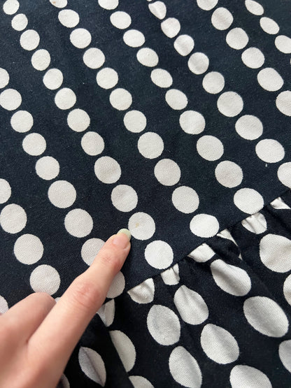 70s cotton polka dot skirt, Size XS-S