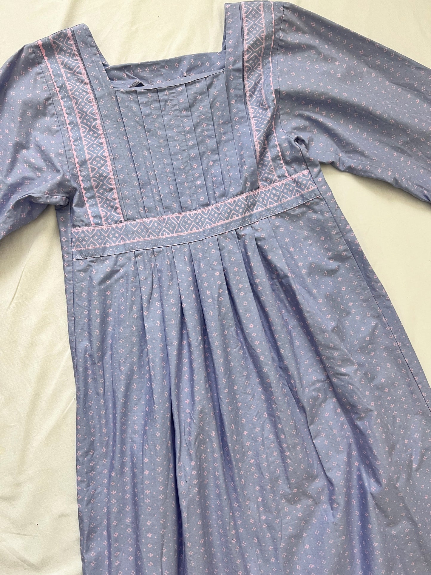 70s Marimekko purple and pink Mila dress, Size XS