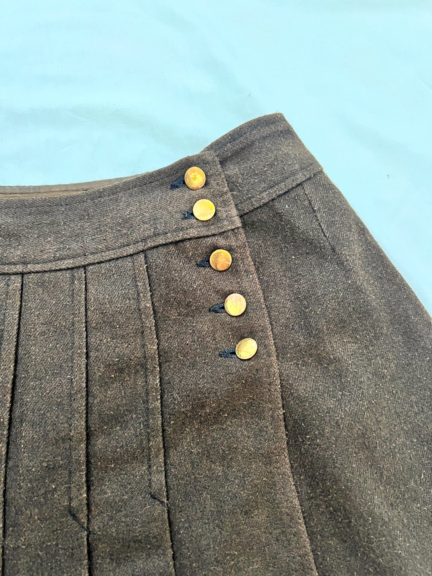 60s brown mini skirt, Size XS