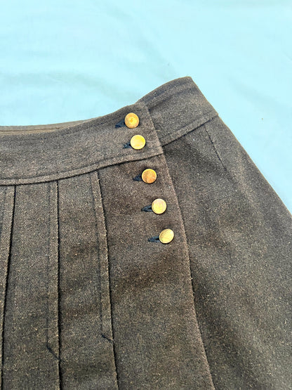 60s brown mini skirt, Size XS
