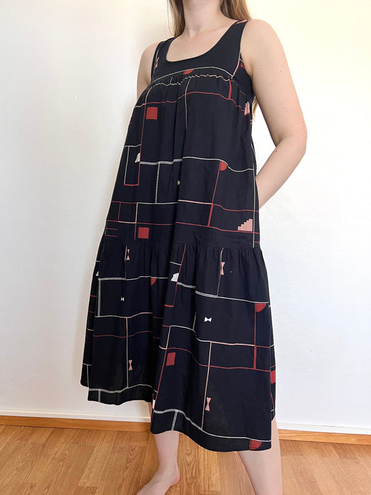 70s 100% cotton babydoll sundress, Size XS