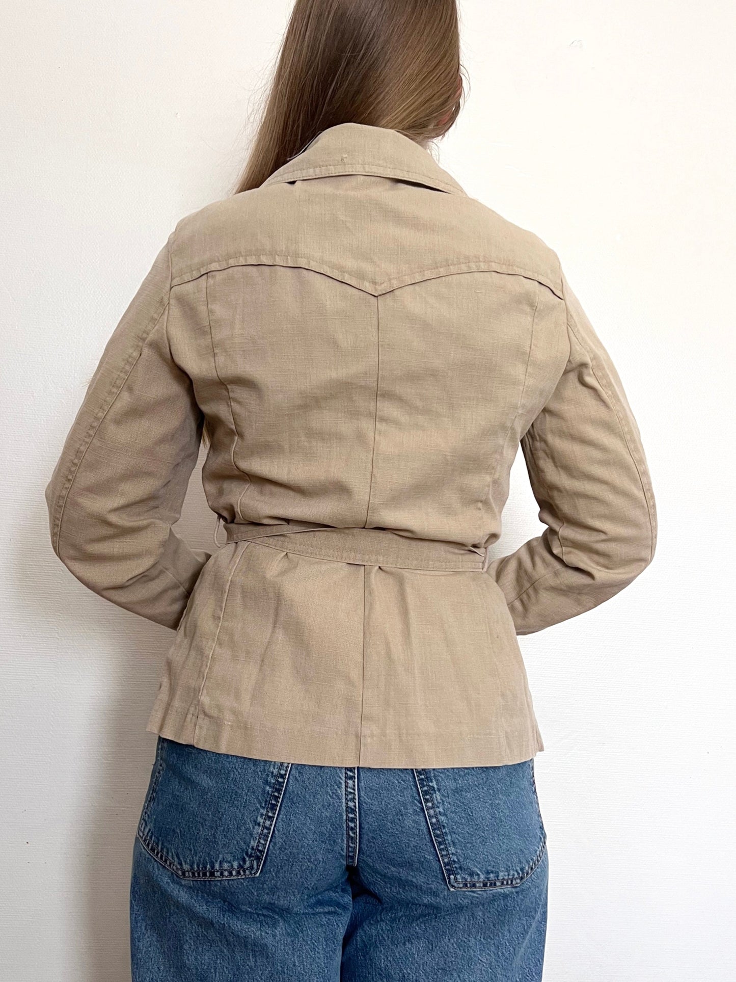 Short beige trench coat, Size M