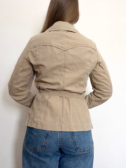 Short beige trench coat, Size M