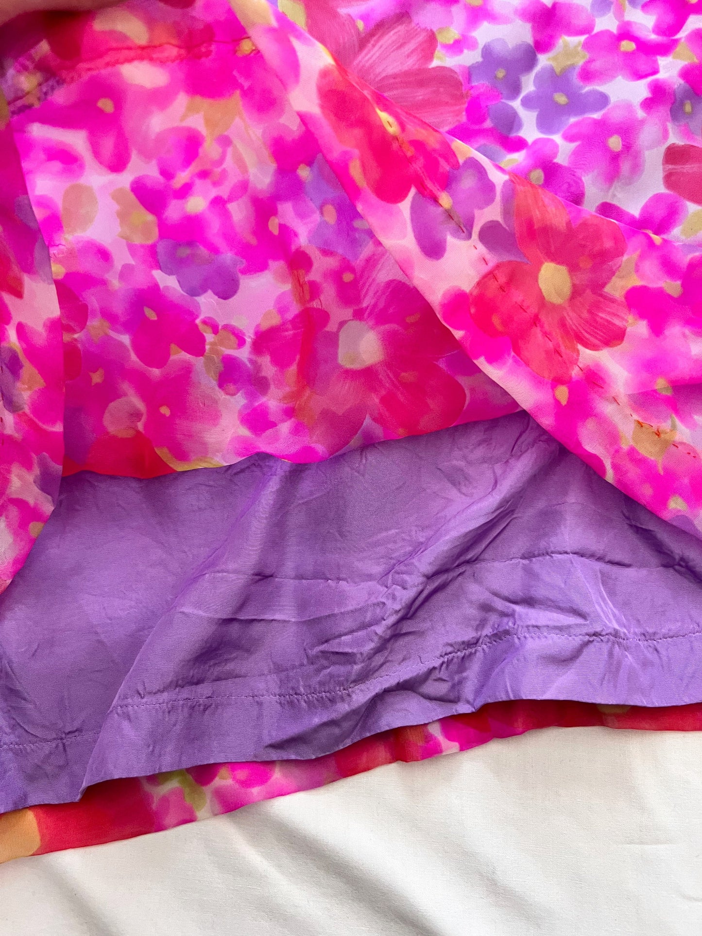 60s flower power dress, Size L