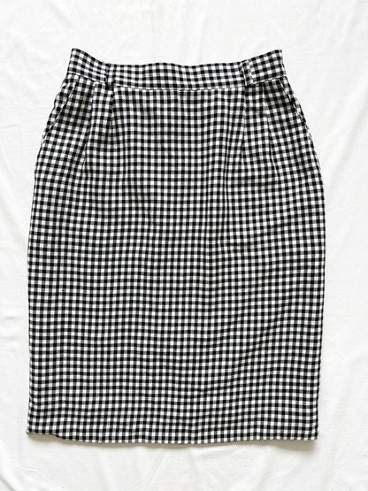 Gingham pencil skirt, Size XS/S