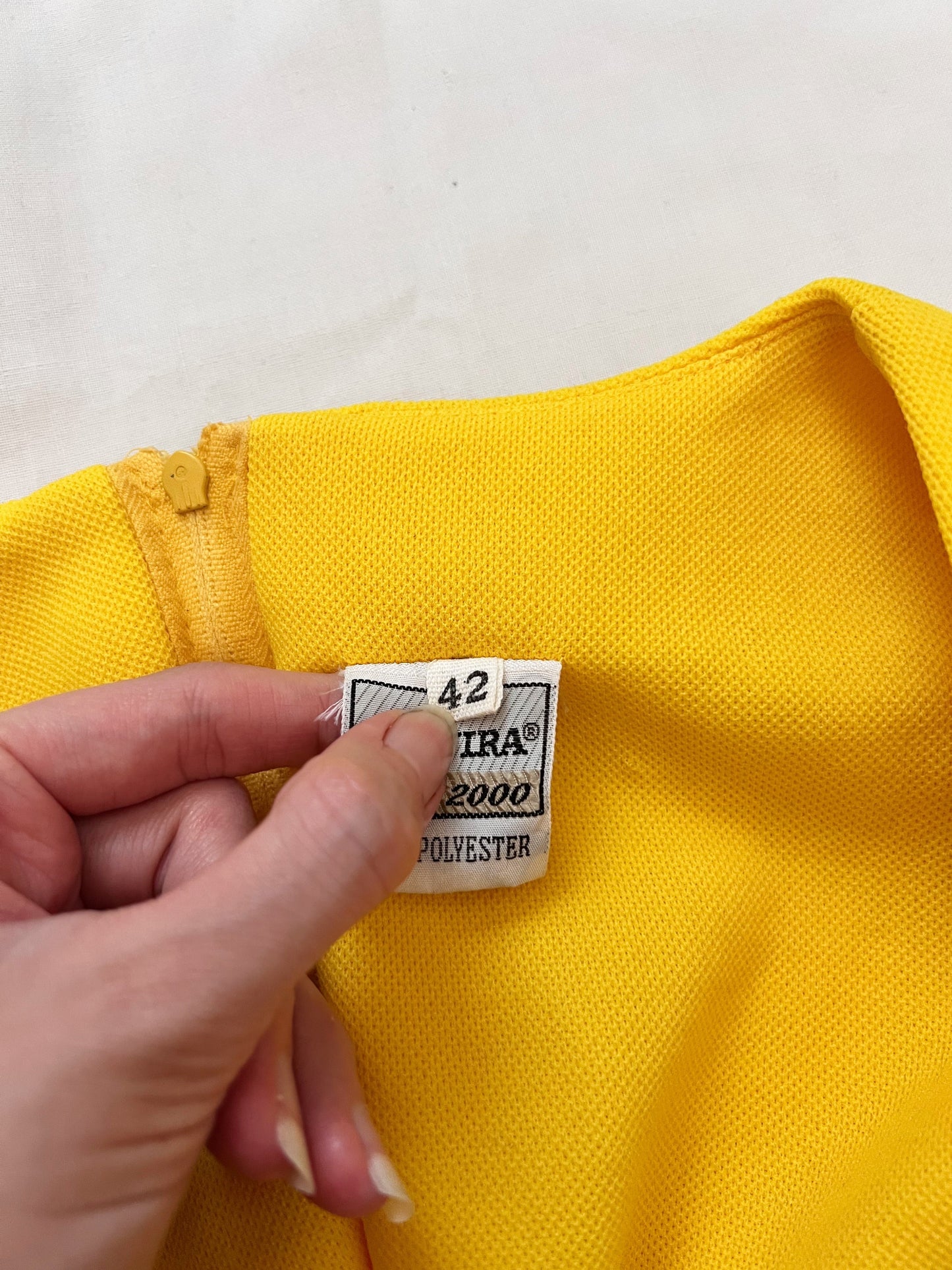 60s bright yellow dress, Size M-L