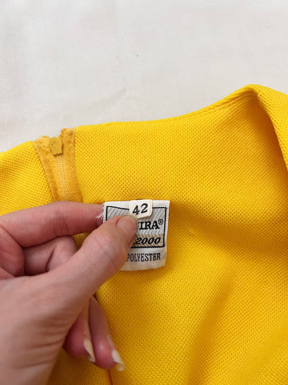 60s bright yellow dress, Size M-L