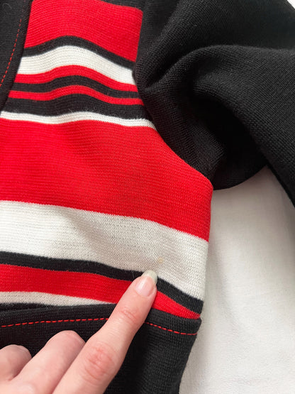 70s black, red, and white dress, Size S