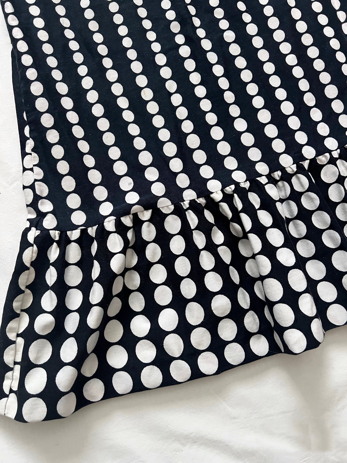 70s cotton polka dot skirt, Size XS-S