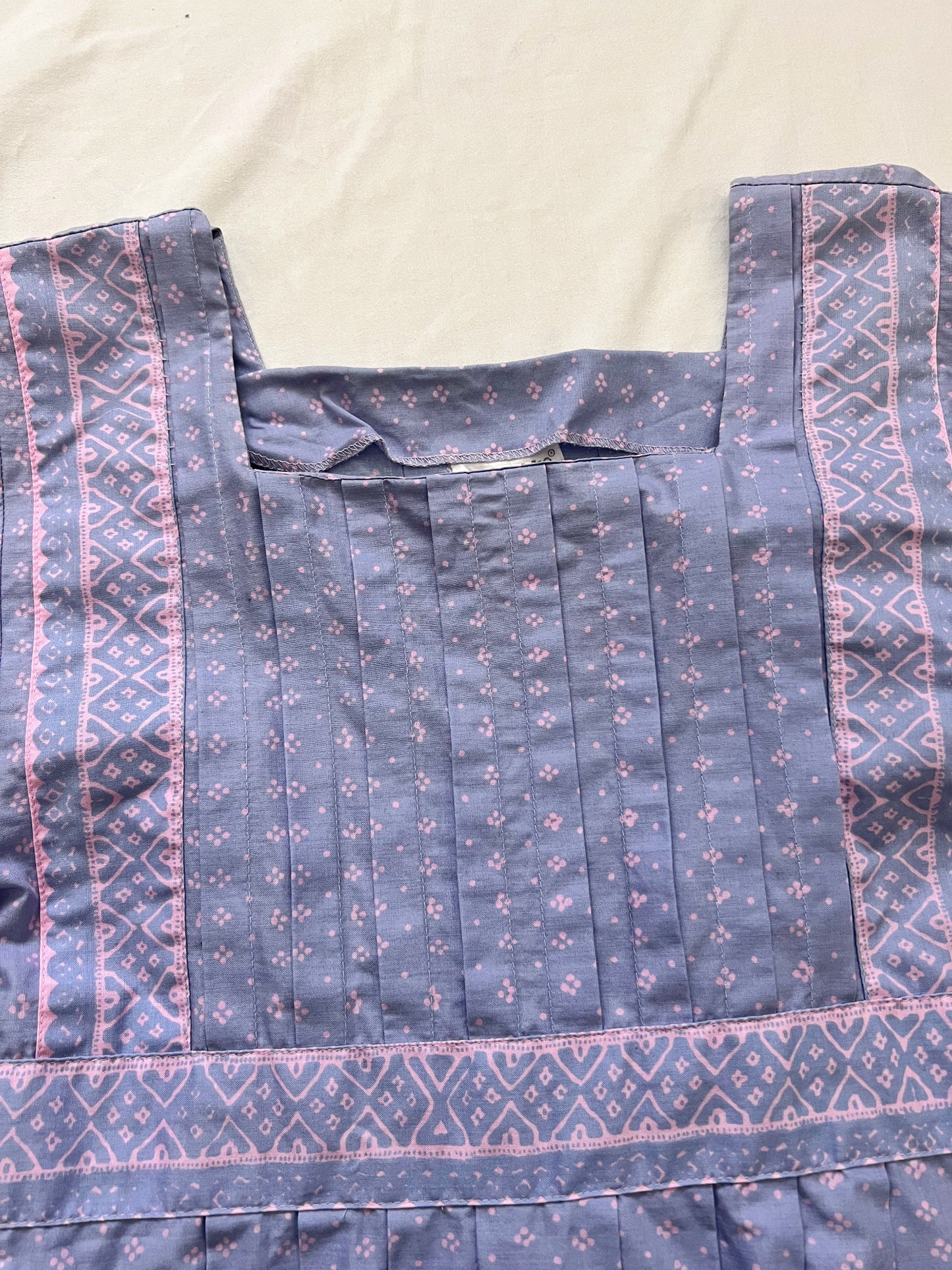 70s Marimekko purple and pink Mila dress, Size XS