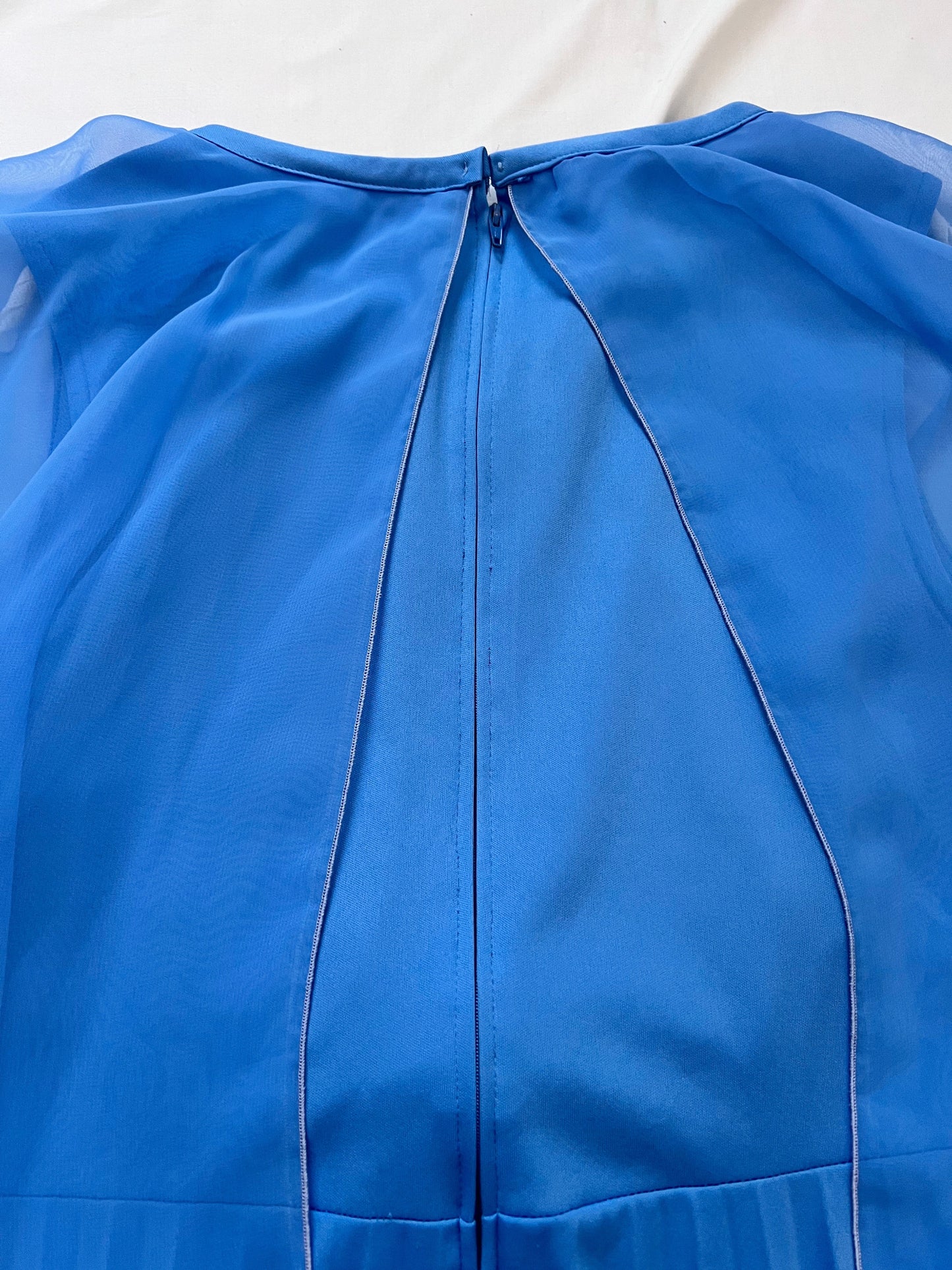 70s blue cape dress, Size L