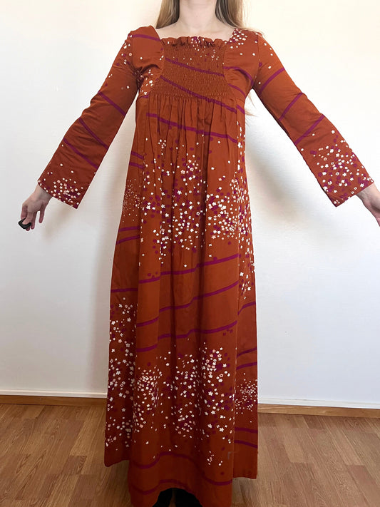 70s maxi flowing dress, Size XS-S