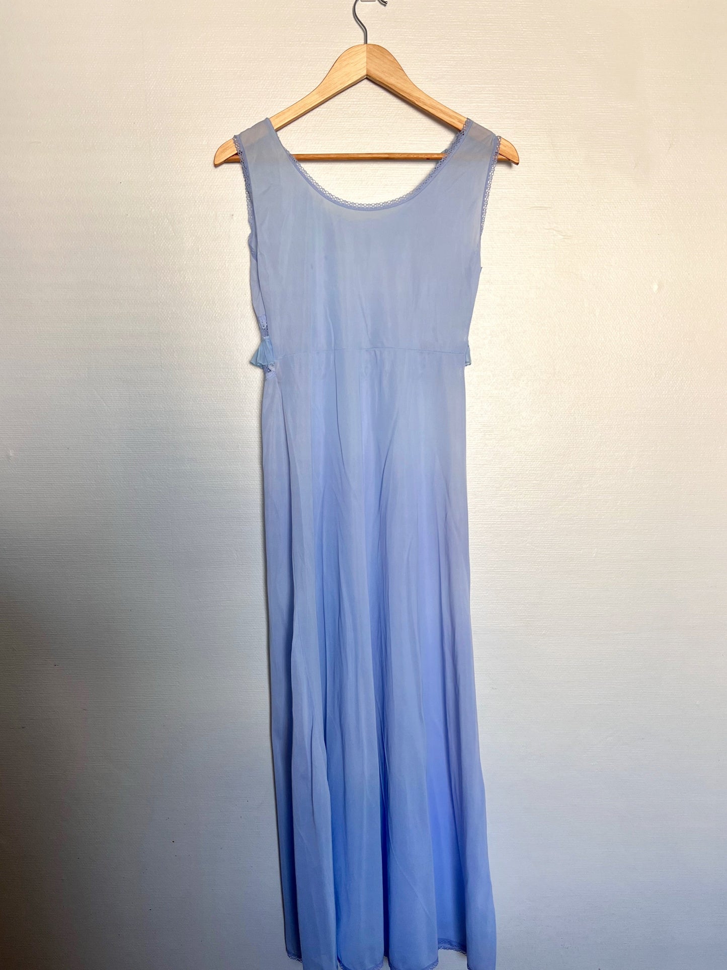 60s light blue long nightgown, Size XS