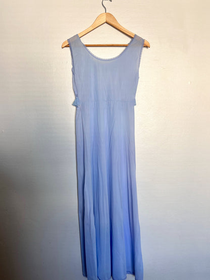 60s light blue long nightgown, Size XS