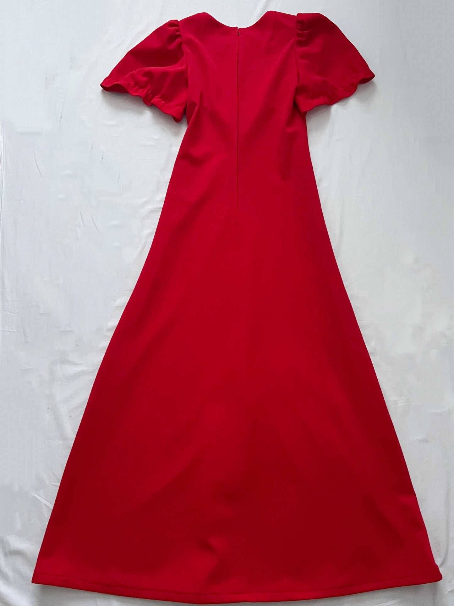 70s red maxi dress, Size XS