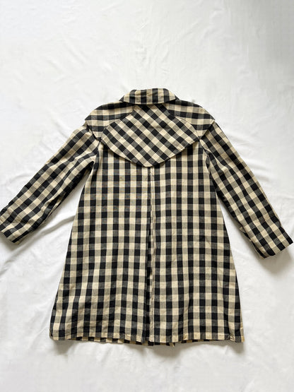 Dixi gingham trench coat, Size M