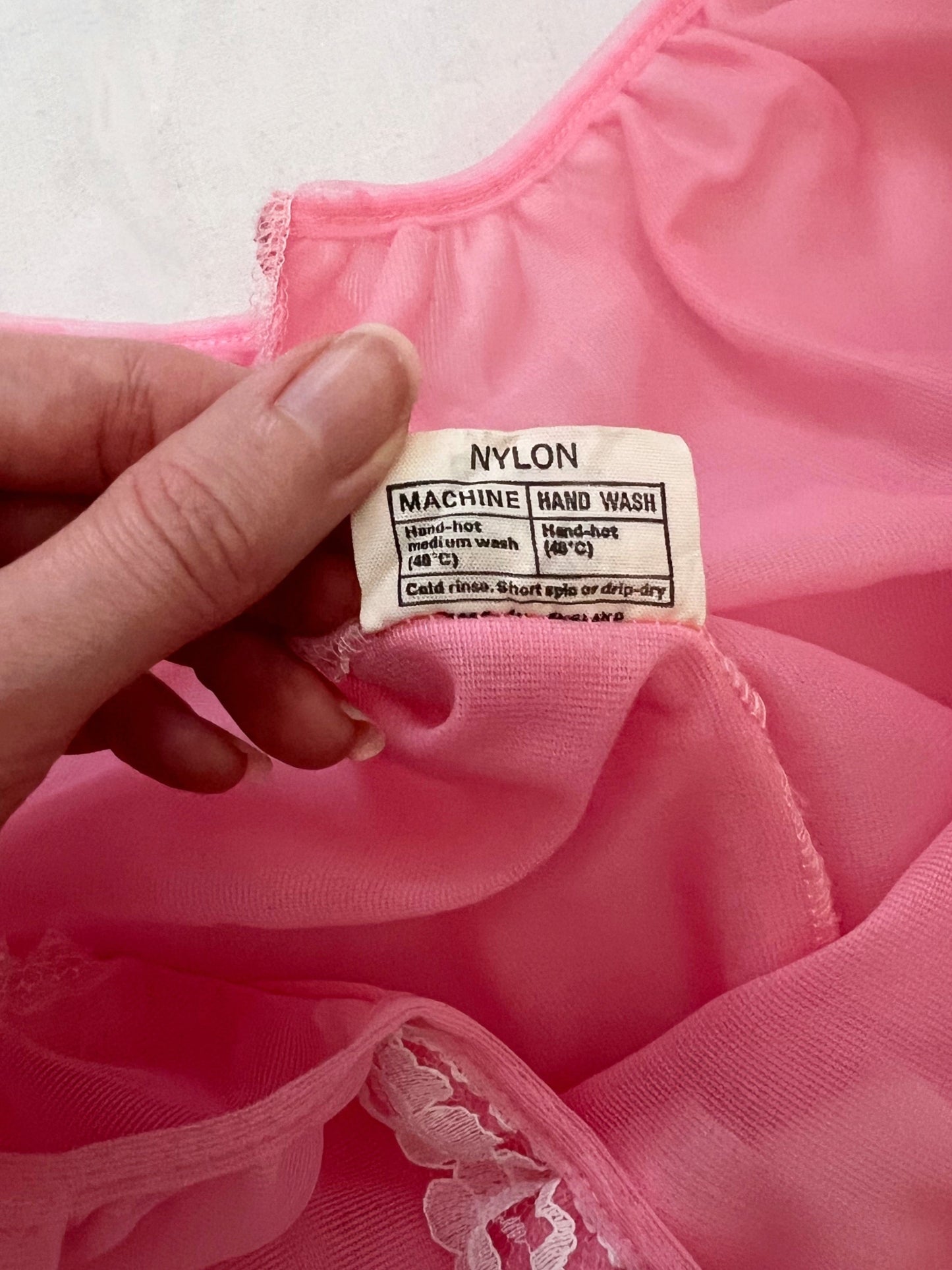 60s pink nightgown, Size M-L