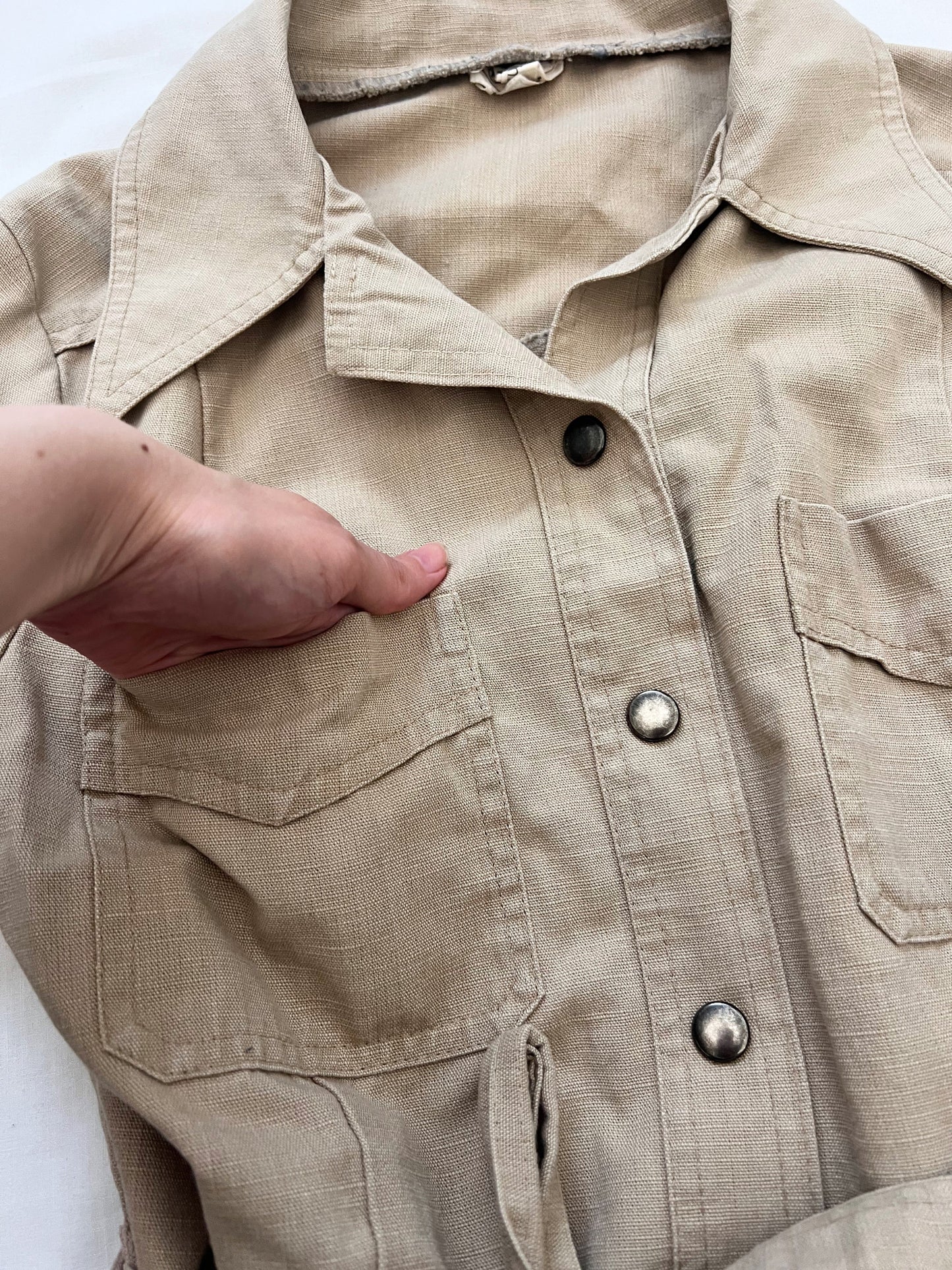 Short beige trench coat, Size M