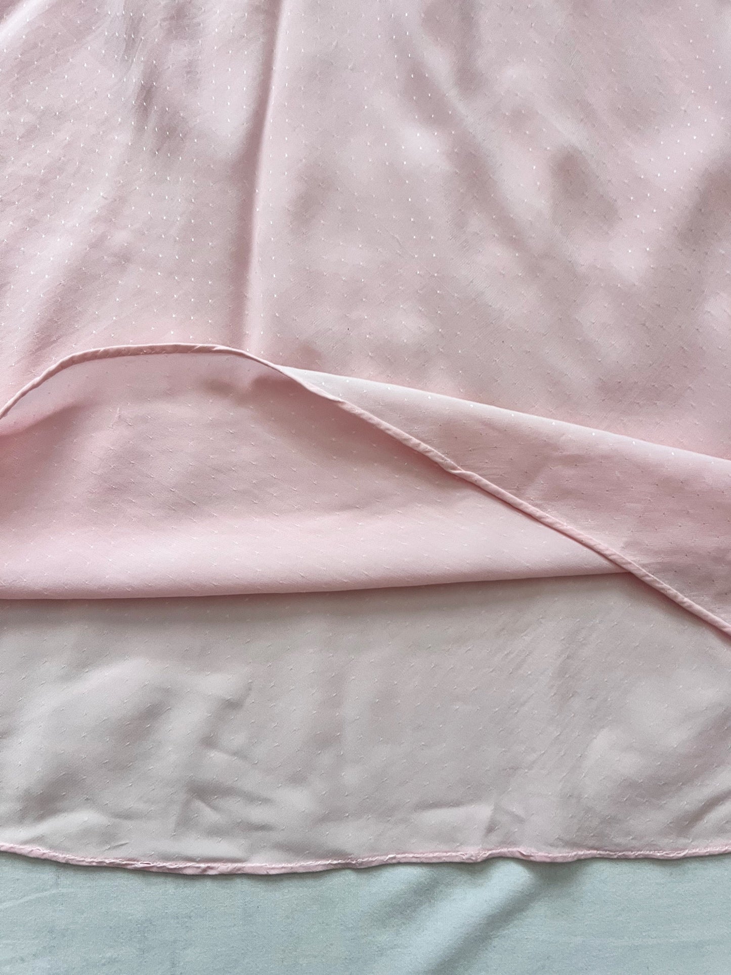 40s pink floral lace nightgown, Size L