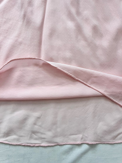 40s pink floral lace nightgown, Size L