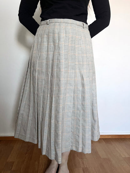 60s plaid skirt, Size L