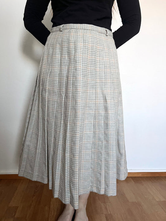 60s plaid skirt, Size L
