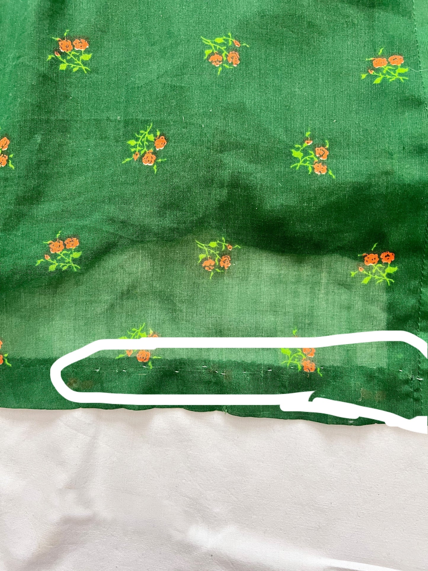 70s green butterfly sleeves dress, Size XS