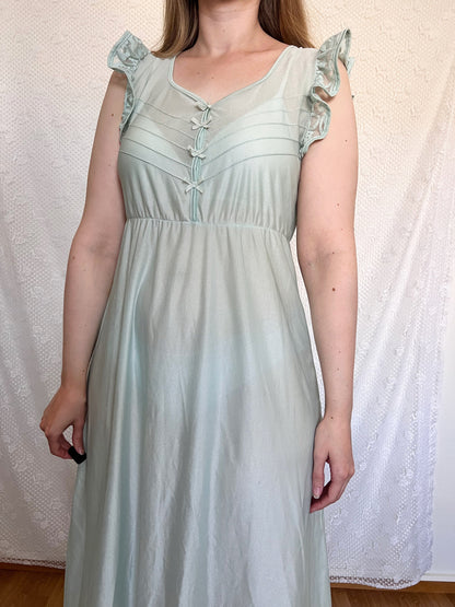 70s mint green nightgown, Size M