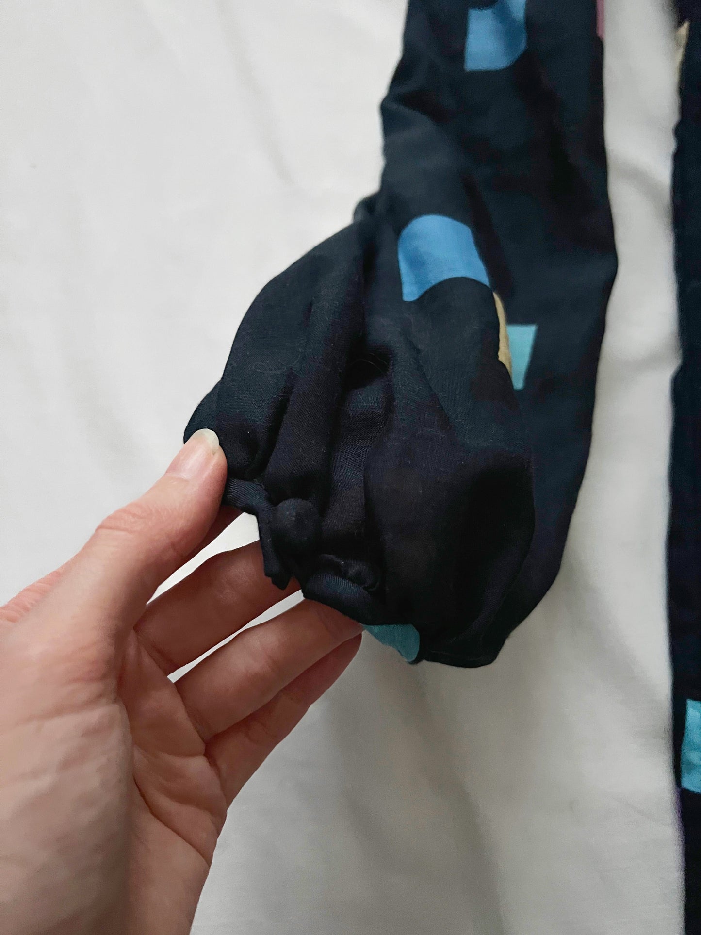 70s maxi pattern dress, Size S