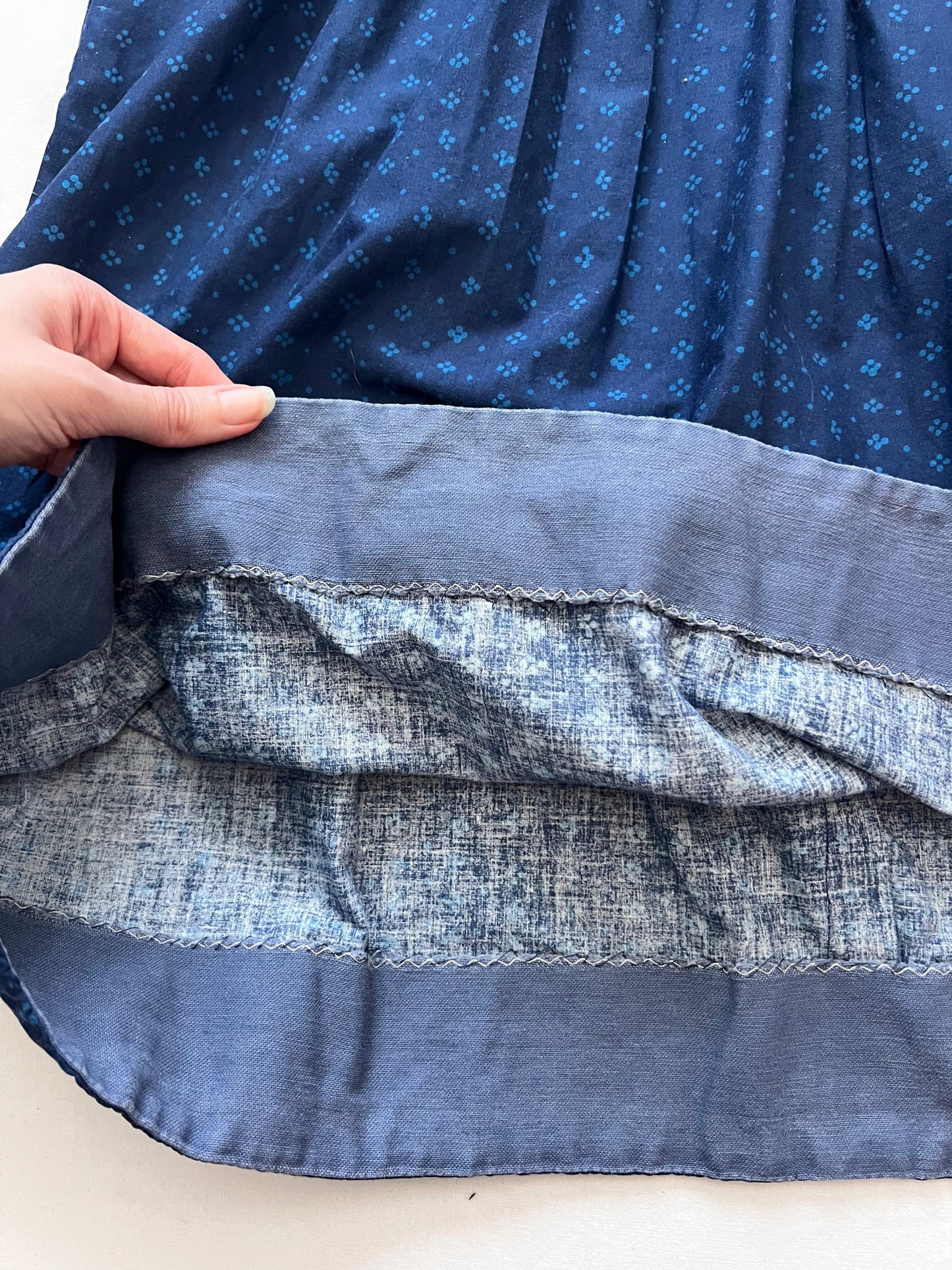 70s Marimekko Mila blue dress, Size S