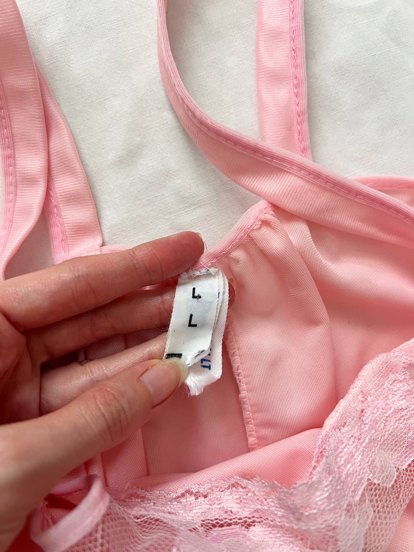 70s pink maxi nightgown, Size S