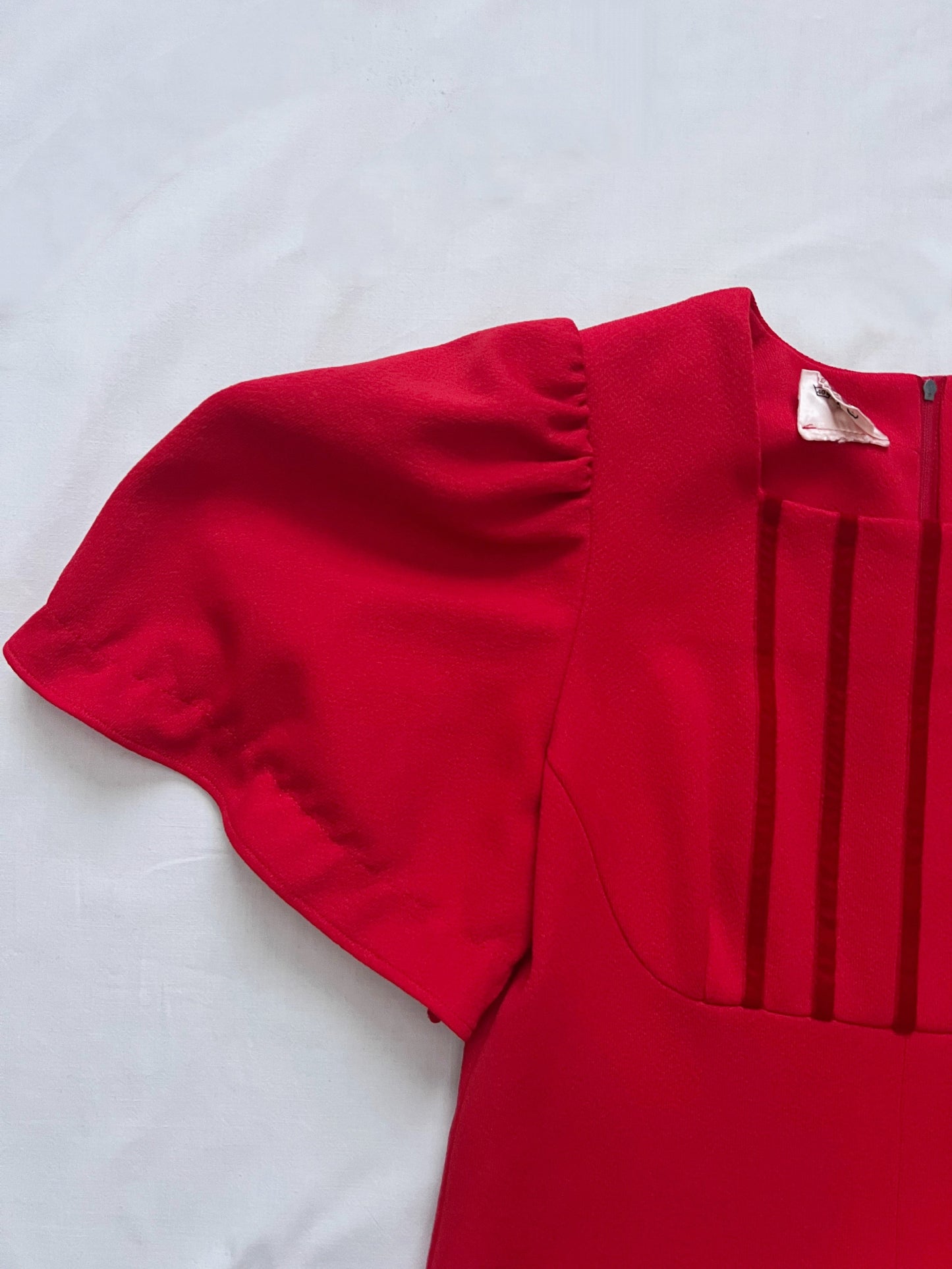 70s red maxi dress, Size XS